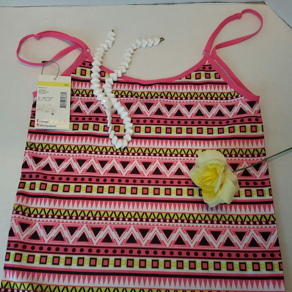 NWT/ Bongo Multi-Color Tank Top Size M - Picture 4 of 4